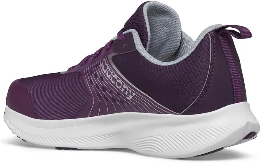 Saucony Ride Kidz Sneaker, Plum/White, 5 US Unisex Big Kid
