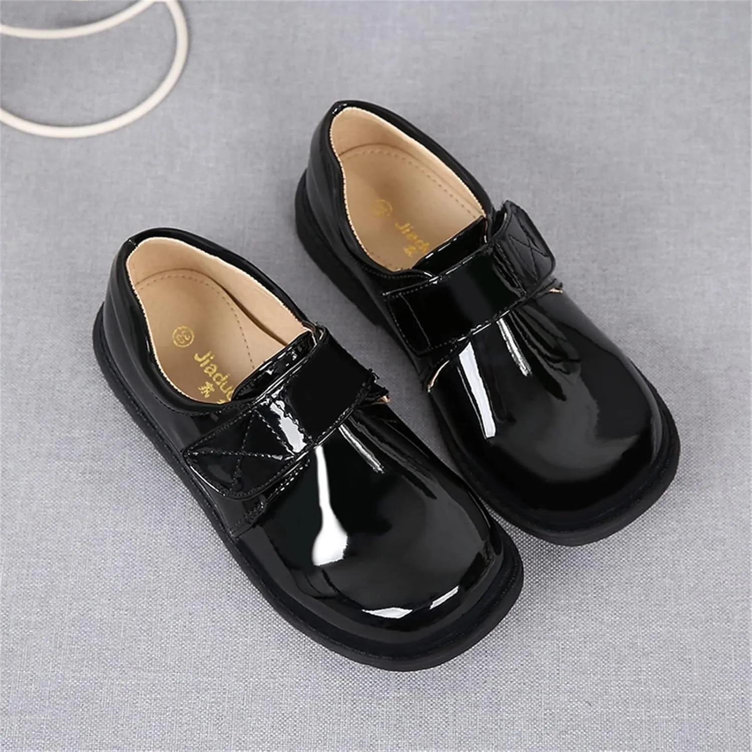 School Shoes for Boys Kids Dress Shoes Thick Bottom Leather Birthday Wedding Stage Dressy Loafers Comfy Oxford