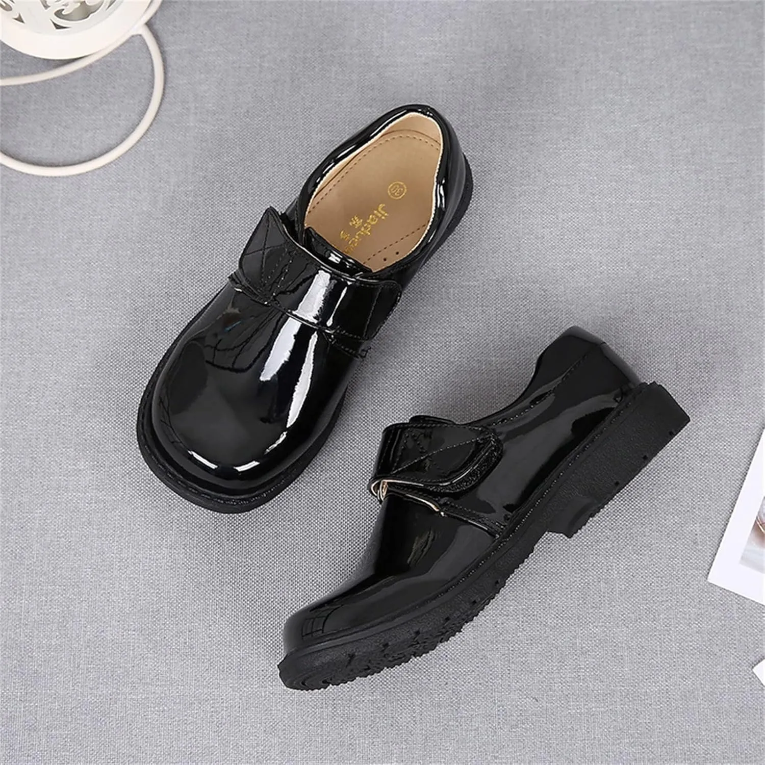 School Shoes for Boys Kids Dress Shoes Thick Bottom Leather Birthday Wedding Stage Dressy Loafers Comfy Oxford