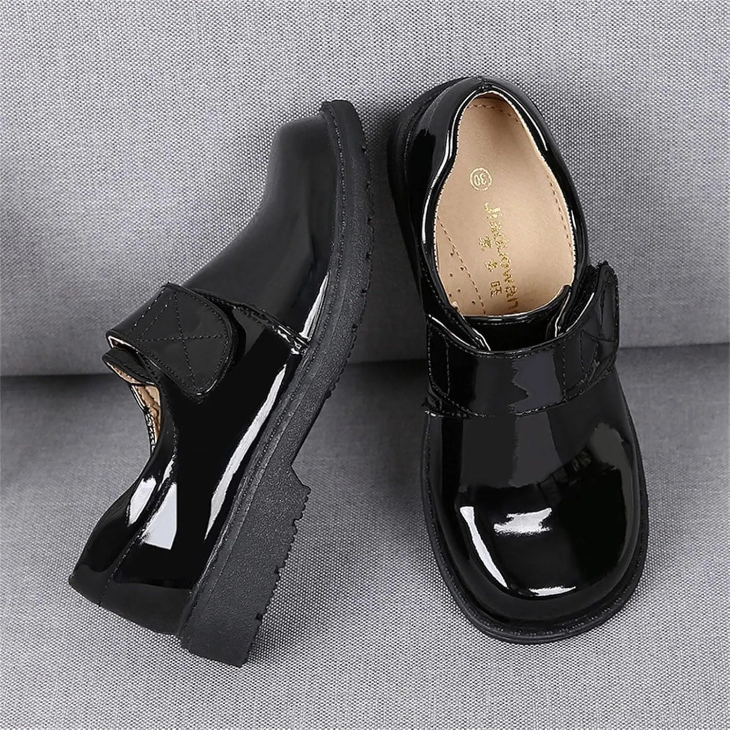 School Shoes for Boys Kids Dress Shoes Thick Bottom Leather Birthday Wedding Stage Dressy Loafers Comfy Oxford
