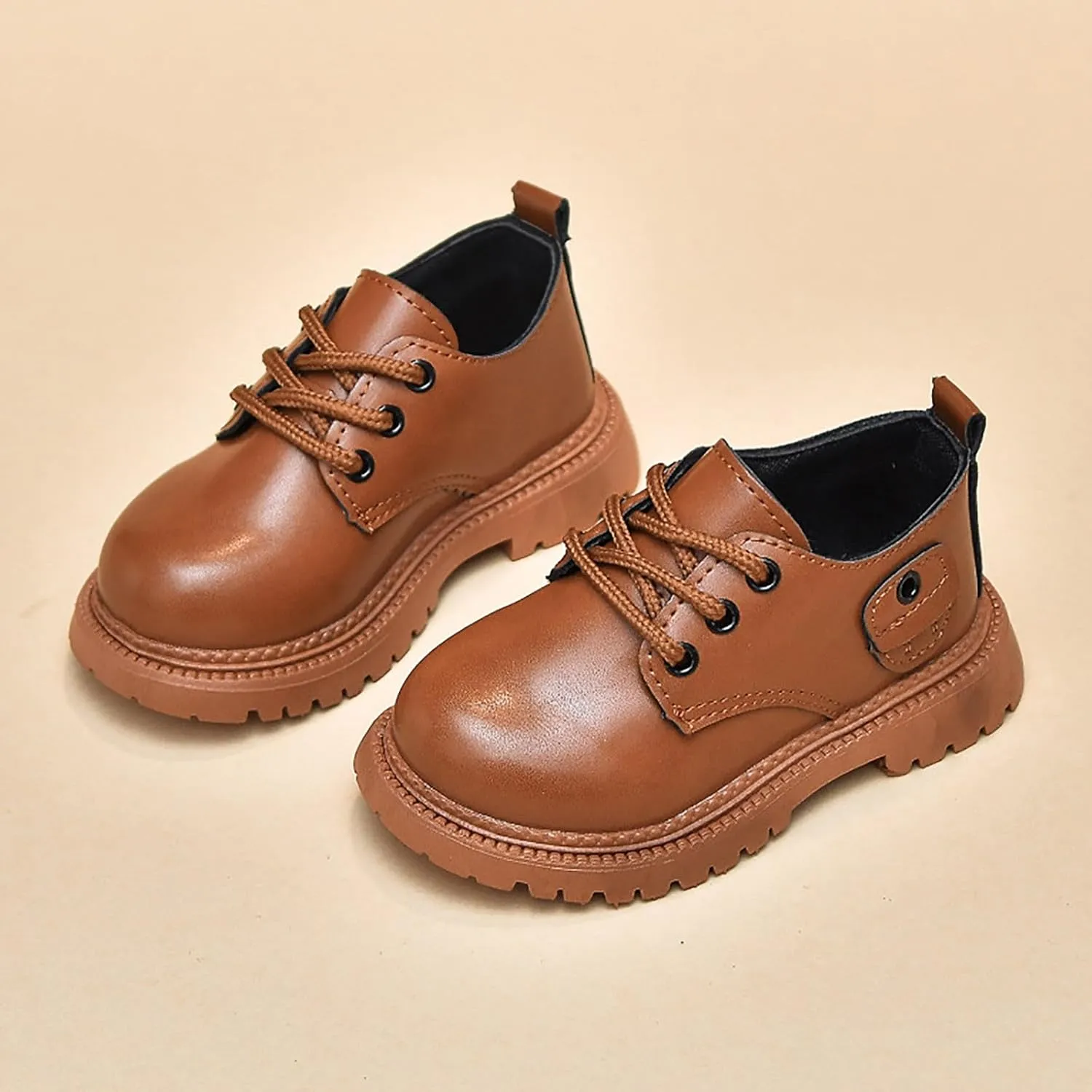 School Shoes for Boys Toddler Little Boy Girls Dress Shoes Oxford Shoes Lace Up British Style Casual Leather Shoes
