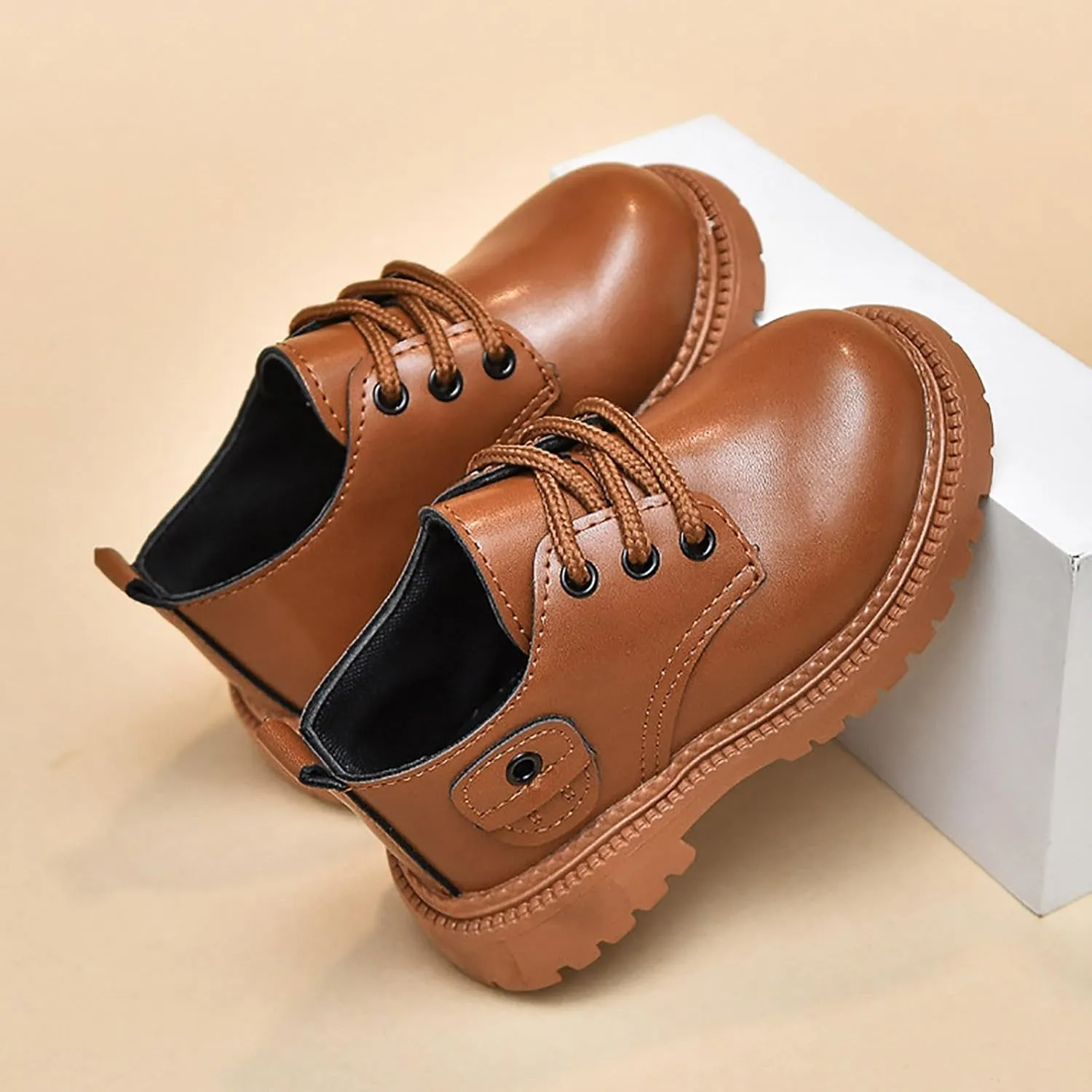 School Shoes for Boys Toddler Little Boy Girls Dress Shoes Oxford Shoes Lace Up British Style Casual Leather Shoes