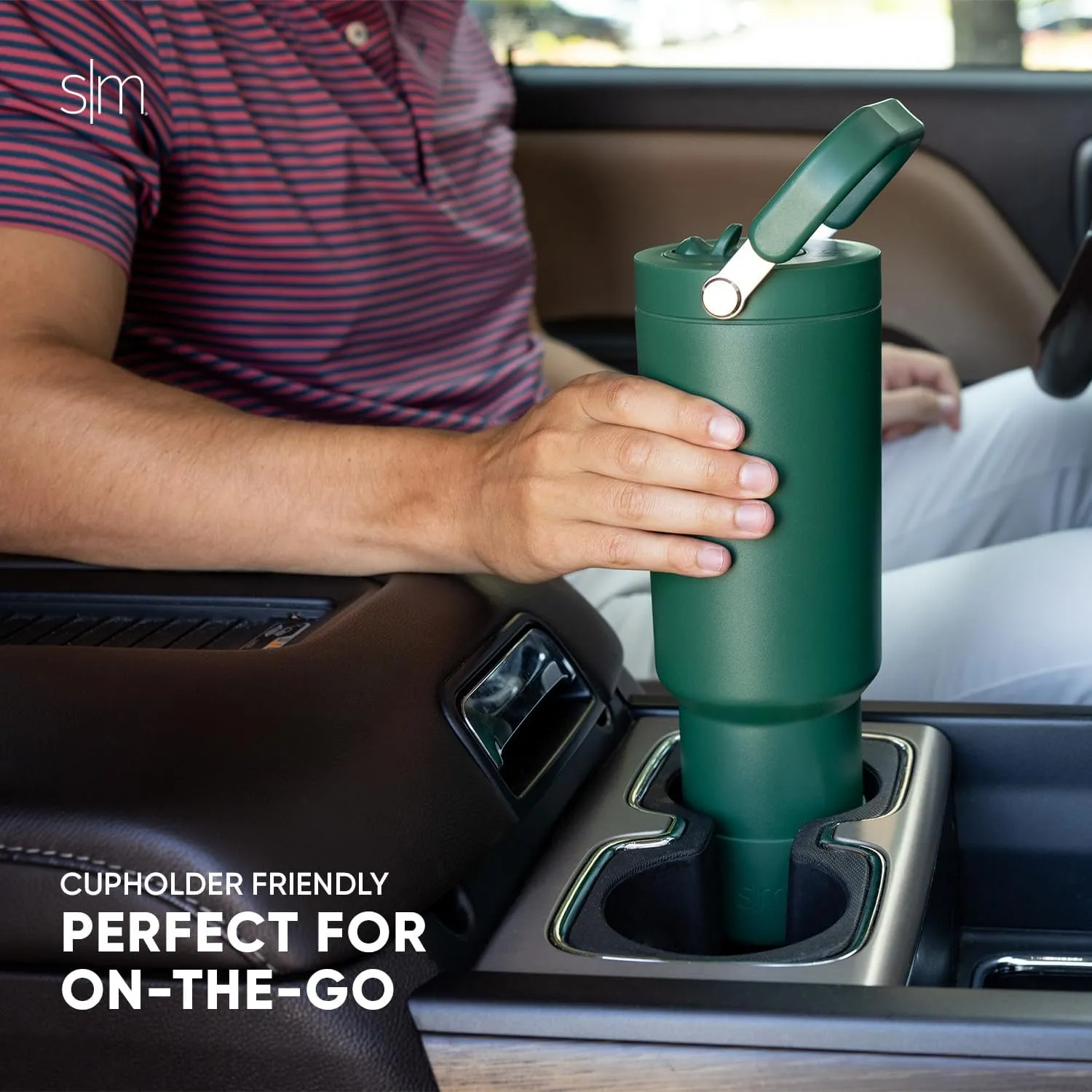 Simple Modern Trek Pivot | 40oz Flip Straw Tumbler with Handle | Water Bottle & Boot | Interchangeable Straw & Chug Lids | Insulated Stainless Steel Jug | Gym Sports Outdoors | Blush