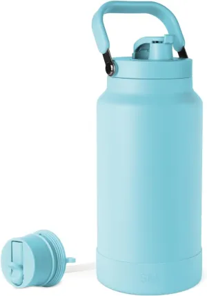 Simple Modern Trek Pivot | Half Gallon Water Bottle Jug with Handle & Boot | Interchangeable Straw & Chug Lids | Large Insulated Stainless Steel | Sports Camping Outdoors | 64oz, Nantucket Tides