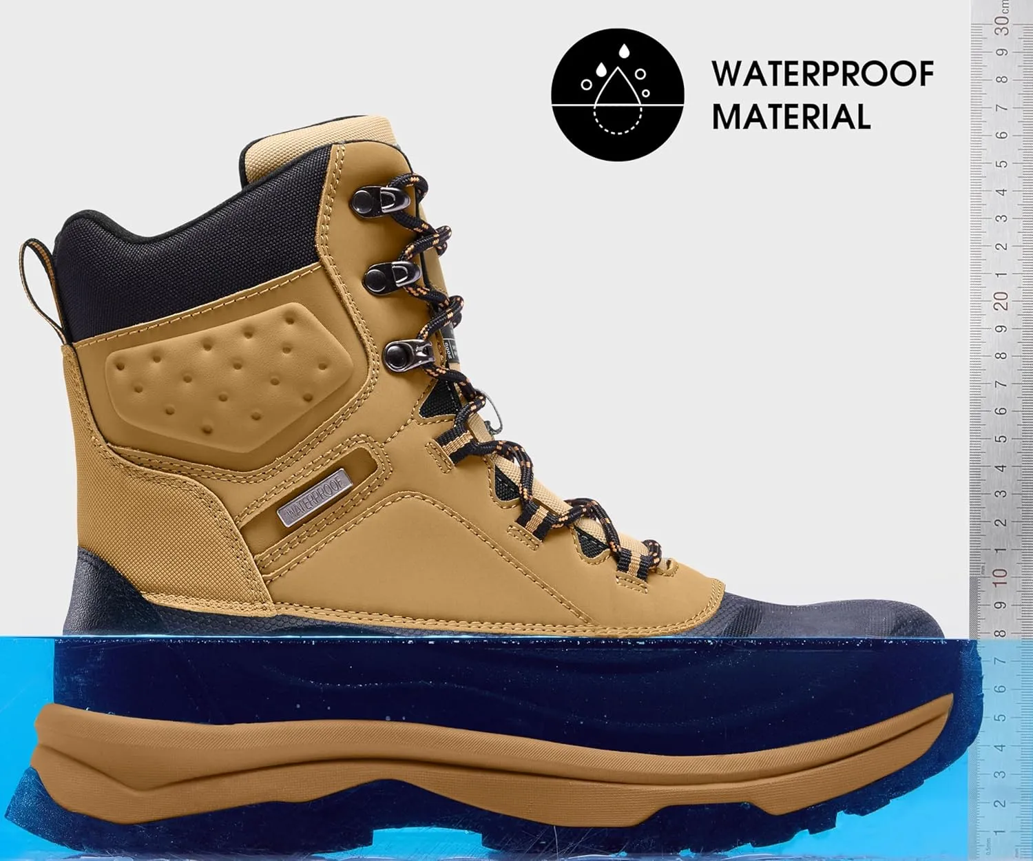 Snow Boots for Men Insulated Waterproof Winter Boots Outdoor Boot for Cold Weather
