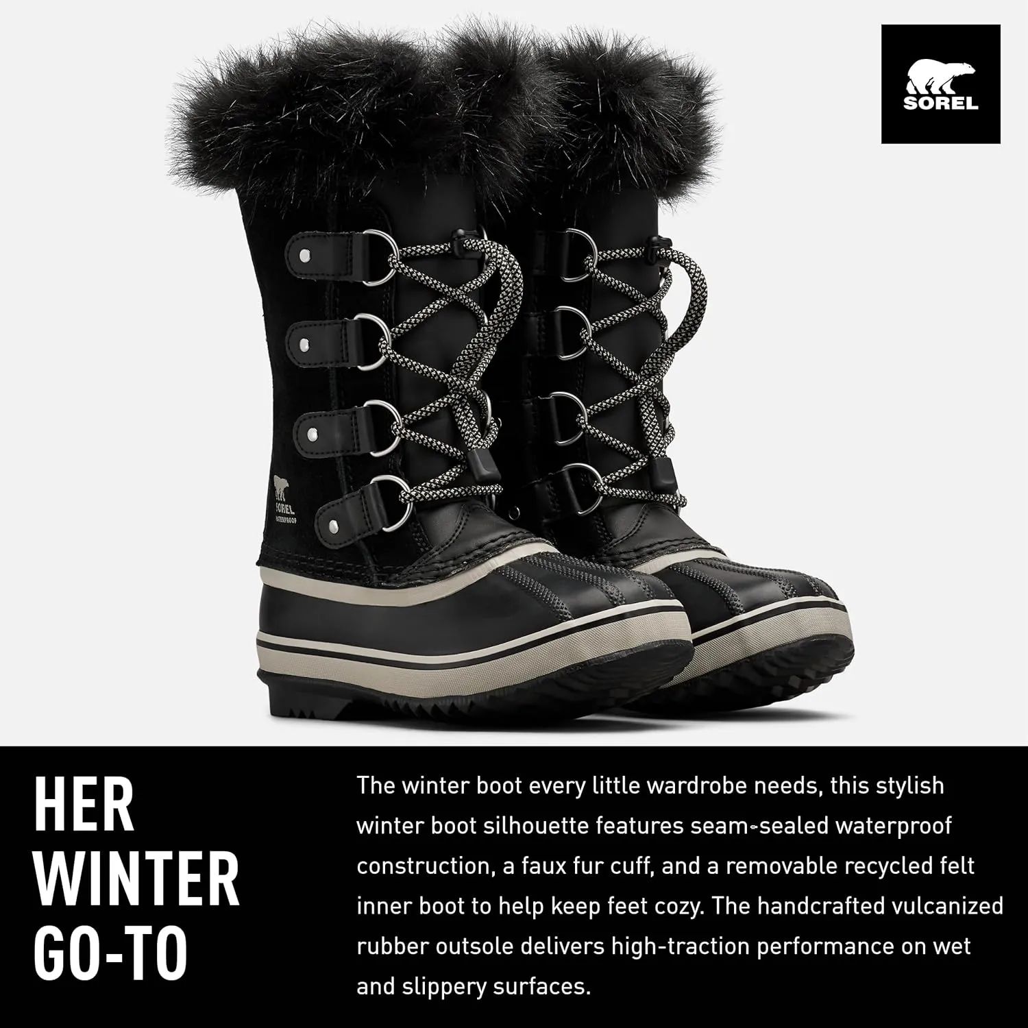 SOREL - Youth Joan of Arctic Waterproof Winter Boot for Kids