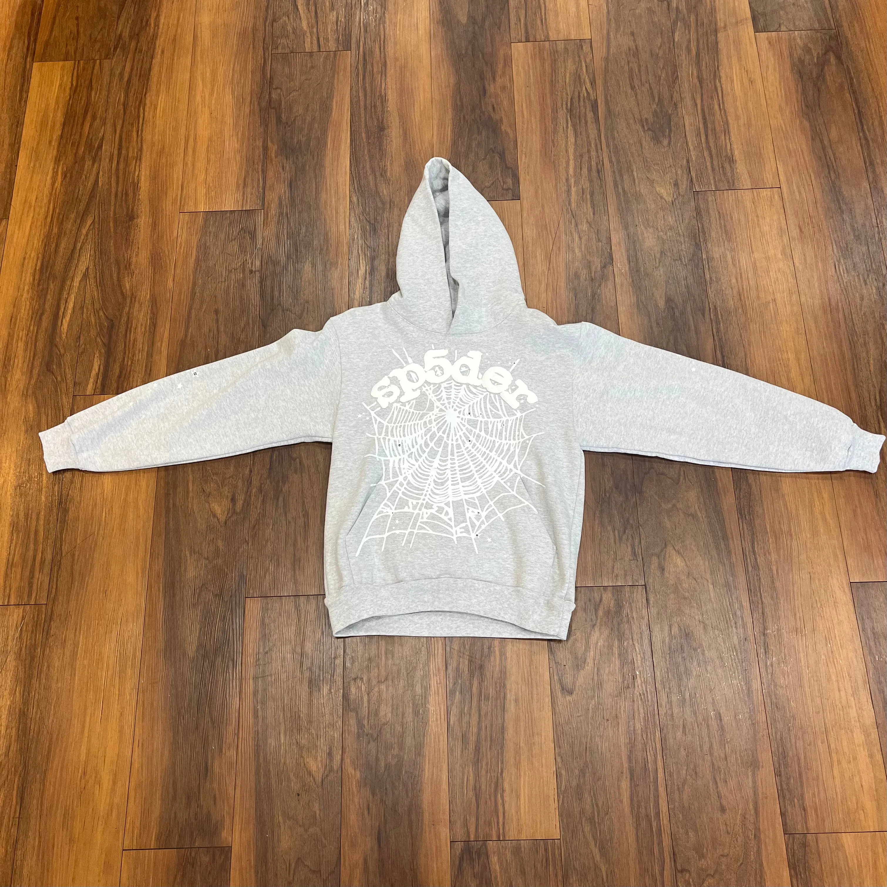 Sp5der OG Web Hoodie Heather Grey