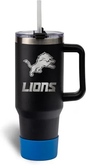 The Memory Company Officially Licensed NFL Game Day Tumbler - 40oz Stainless Steel Double-Wall Insulated Team Color Bling Cup with Team Logo, NFL Licensed Sports Travel Mug with Lid & Straw
