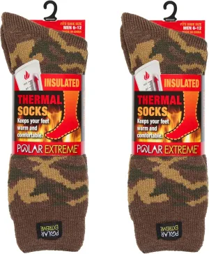 Thermal Hiking Sock For Men & Women, Insulated Warmth for Cold Weather Boot Comfort, One Size Fits Most, 2 Pack