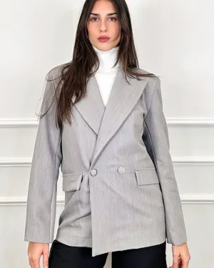 THOMPSON GREY DOUBLE BREASTED BLAZER