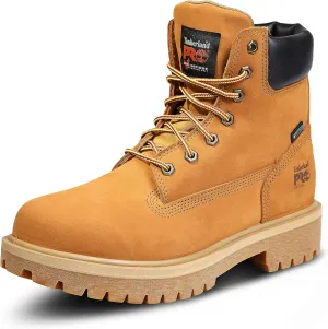 Timberland PRO Men's Direct Attach 6 Inch Soft Toe Insulated Waterproof Industrial Work Boot, Wheat, 12