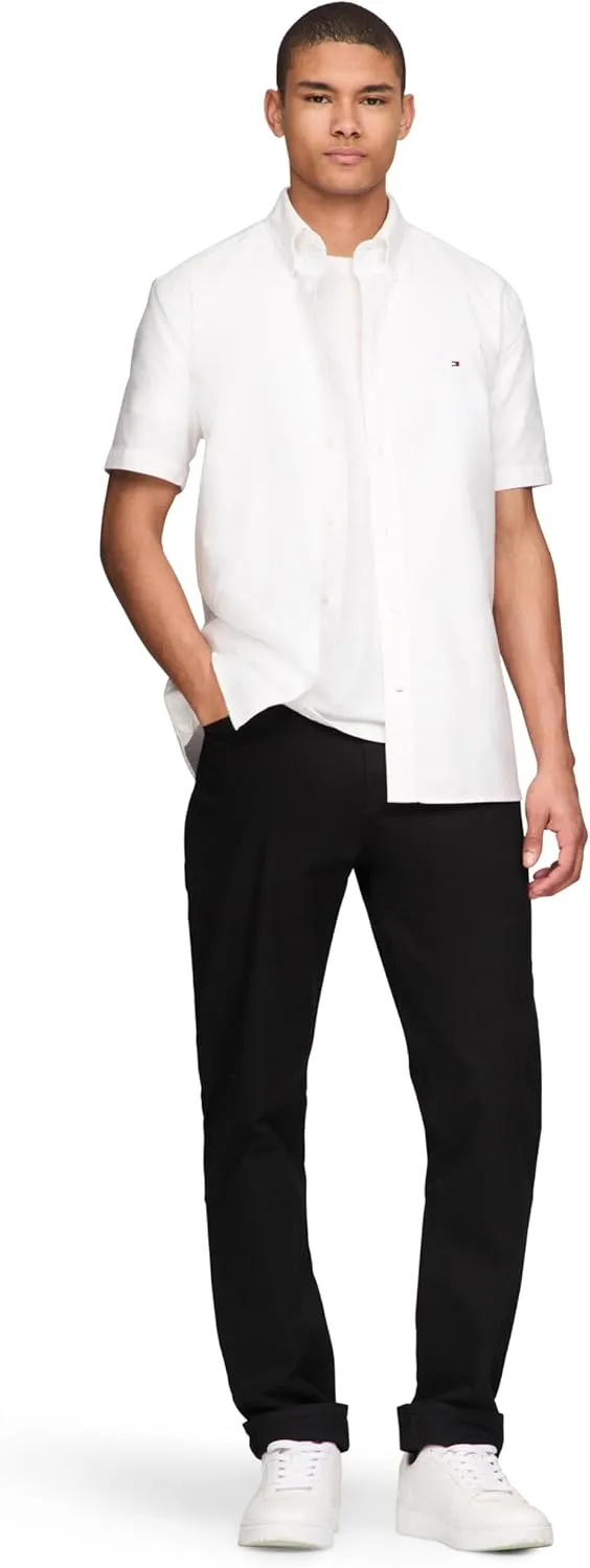 Tommy Hilfiger Short Sleeve Oxford Regular Fit, Men's Button Down Shirts