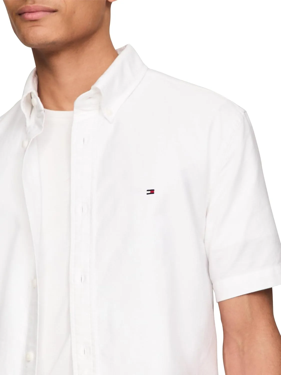 Tommy Hilfiger Short Sleeve Oxford Regular Fit, Men's Button Down Shirts