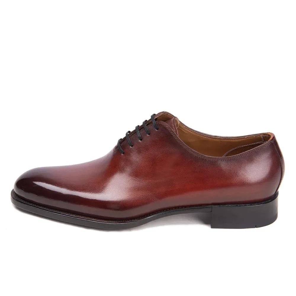 TREKHE | Prestige Bordeaux Shine – Hand-Polished Derby Elegance