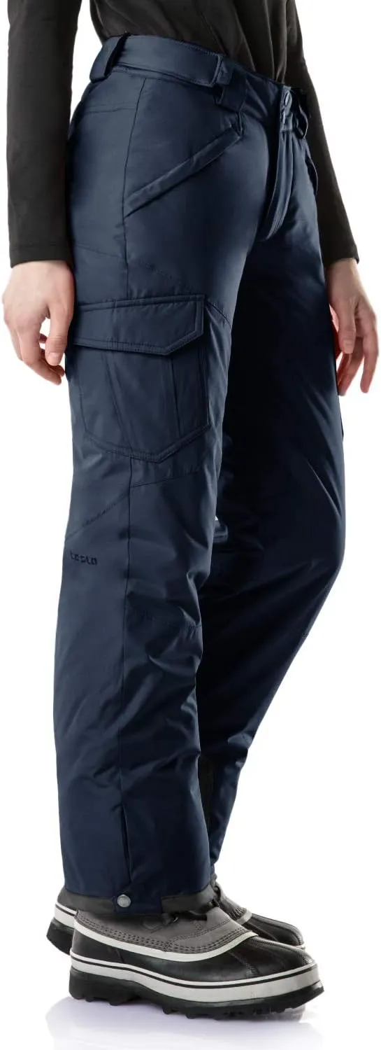 TSLA Women's Winter Snow Pants, Waterproof Insulated Ski Pants, Ripstop Snowboard Bottoms