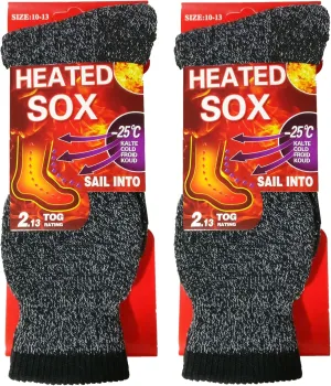 USBingoshop 2 Pairs Mens Heat Thick Insulated Extreme Boot Winter Thermal Socks 10-13