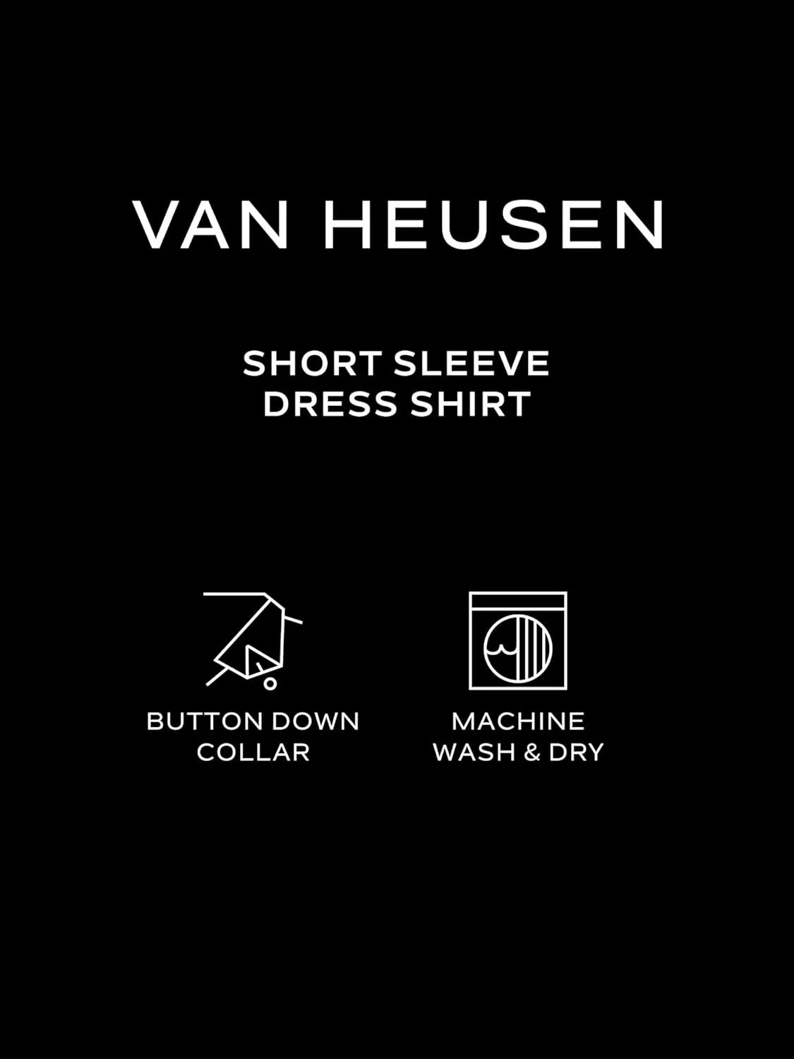 Van Heusen Men's Short Sleeve Dress Shirt Regular Fit Oxford Solid