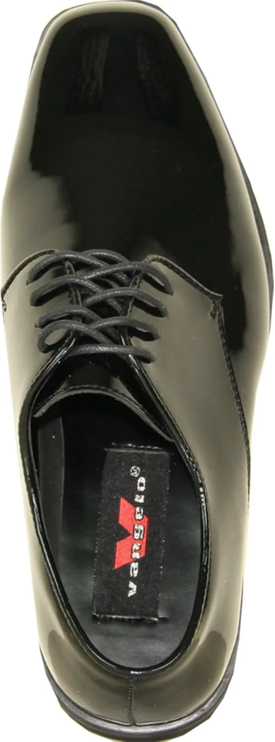 VANGELO Men Dress Shoe TAB and Tux Oxford Formal Tuxedo for Prom Wedding Uniform Medium and Wide Width Black Grey Ivory White Patent