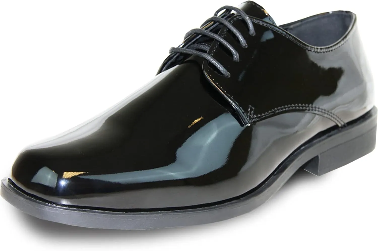 VANGELO Men Dress Shoe TAB and Tux Oxford Formal Tuxedo for Prom Wedding Uniform Medium and Wide Width Black Grey Ivory White Patent