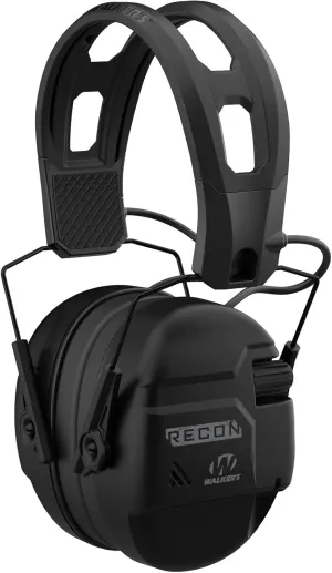 Walker's Recon Digital Muffs - Durable IPX4 Resistant Shooting Hearing Protection Electronic Muffs, 2 AAA Batteries Included