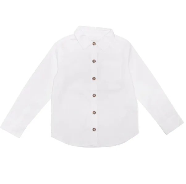 White Classic Poplin Button-down - Sammy   Nat