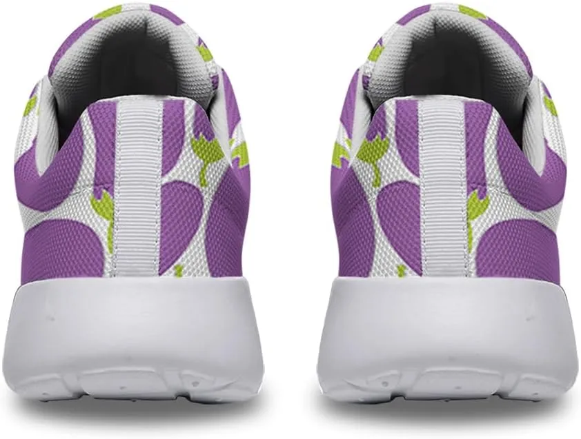 Women Men Eggplant Shoes Personalited 3D Print Running Shoes Athletic Tennis Sneakers