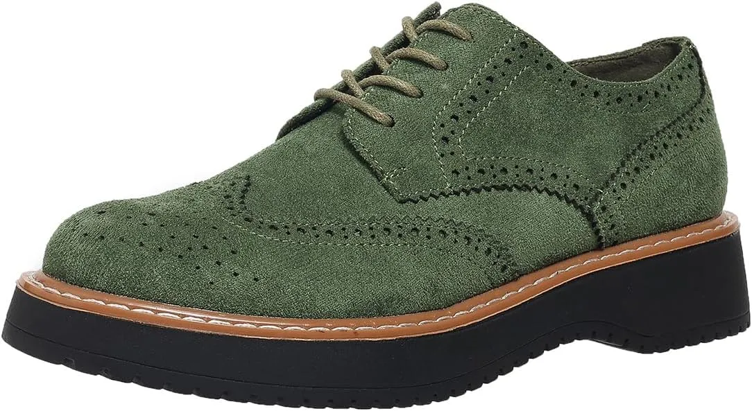 Women Oxfords Platform Lace-up Oxford Shoes Girls Ladies Women Casual Wingtips Brogue Oxfords