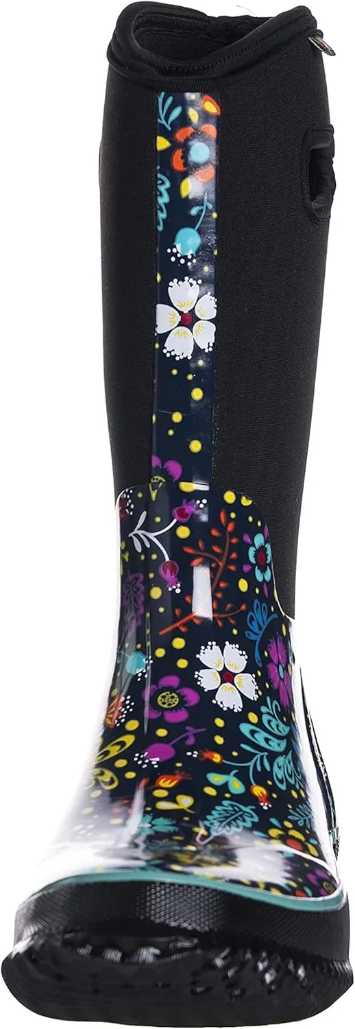WTW Mid Calf Rain Boots for Women - Waterproof Insulated Neoprene Mud Boots Outdoor Hunting Garden Boots