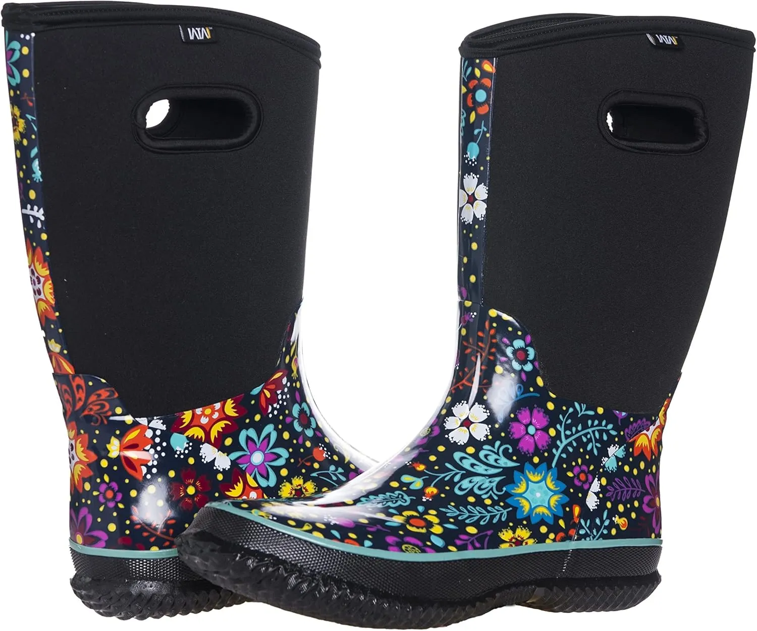 WTW Mid Calf Rain Boots for Women - Waterproof Insulated Neoprene Mud Boots Outdoor Hunting Garden Boots