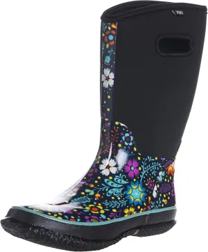 WTW Mid Calf Rain Boots for Women - Waterproof Insulated Neoprene Mud Boots Outdoor Hunting Garden Boots