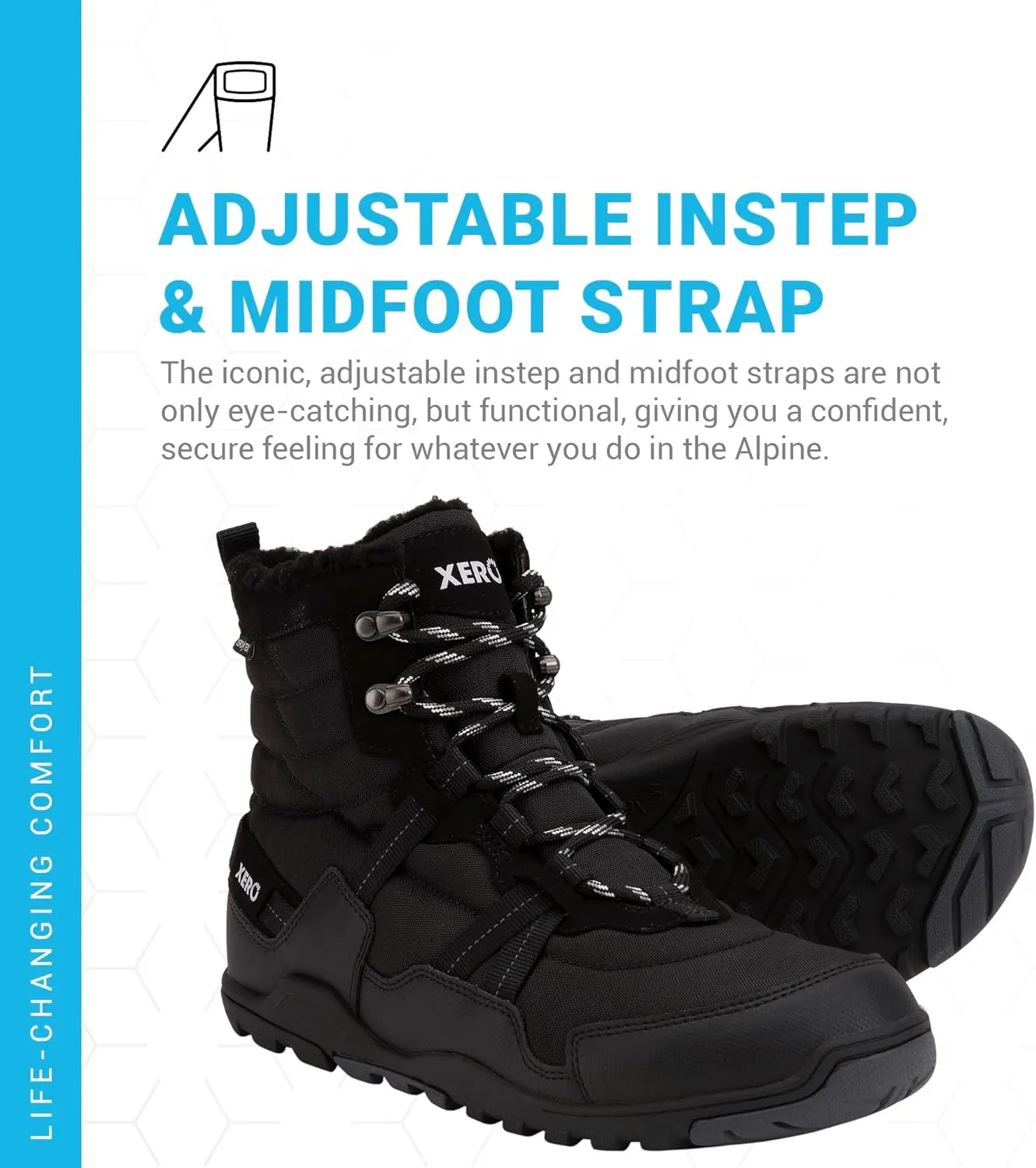 Xero Shoes Barefoot Hiking Shoes for Men | Alpine Barefoot Hiking Boots | Zero Drop Shoes for Men,