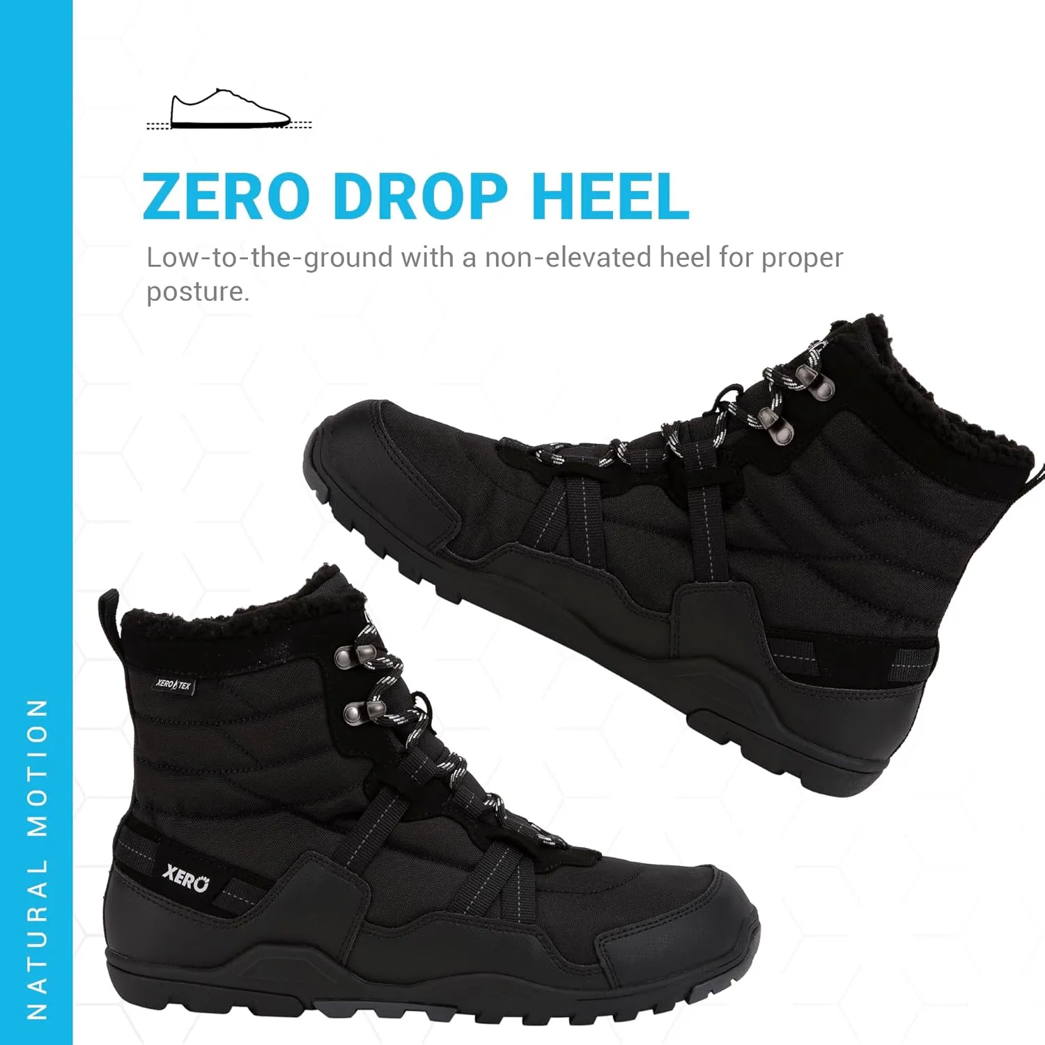 Xero Shoes Barefoot Hiking Shoes for Men | Alpine Barefoot Hiking Boots | Zero Drop Shoes for Men,