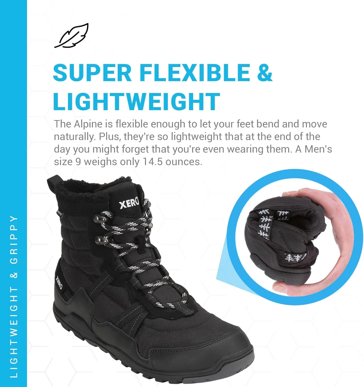 Xero Shoes Barefoot Hiking Shoes for Men | Alpine Barefoot Hiking Boots | Zero Drop Shoes for Men,
