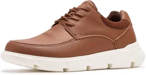 XPACS Men's Orthopedic Leather Dress Walking Shoes: Comfortable Arch Support Plantar Fasciitis Orthotic Formal Tennis Oxford, Flat Feet Casual Business Working Shoes for Foot and Heel Pain Relief
