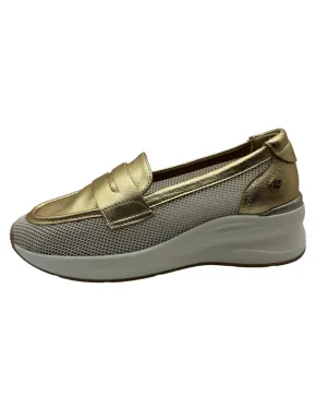 XTI Gold Perforated Loafer
